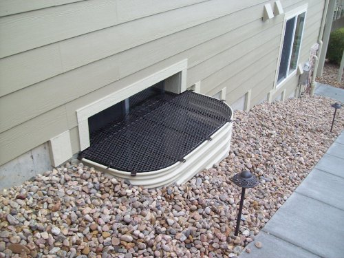 black window well cover