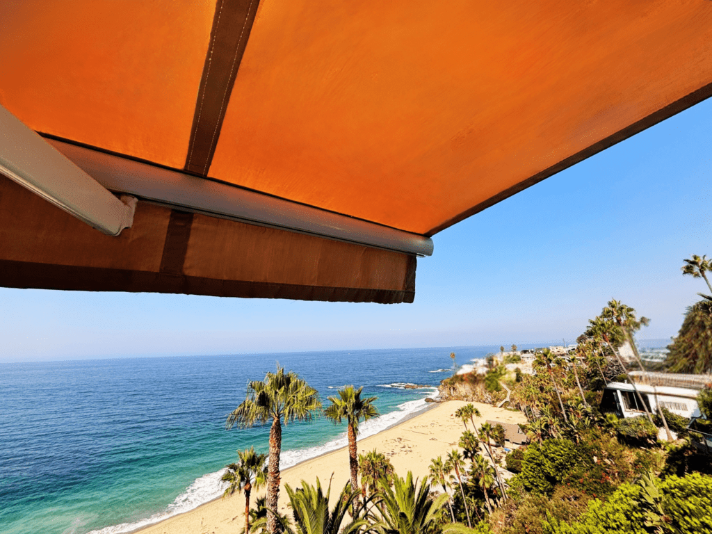 Liberty Home Products Awning over the beach in California